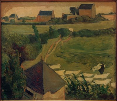 View of Saint-Briac with Laundry by Emile Bernard